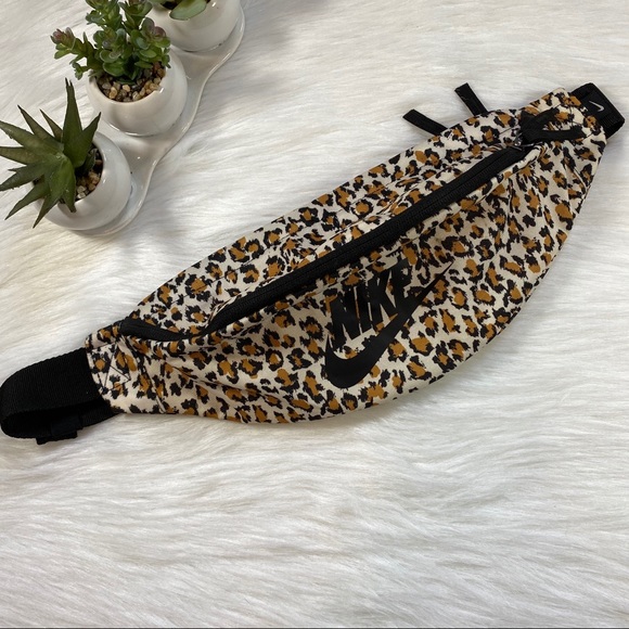 nike leopard fanny pack